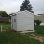 Shed sitting on its new pad